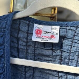 Vintage Gene Ewing BIS Crinkled Denim Jacket / size M